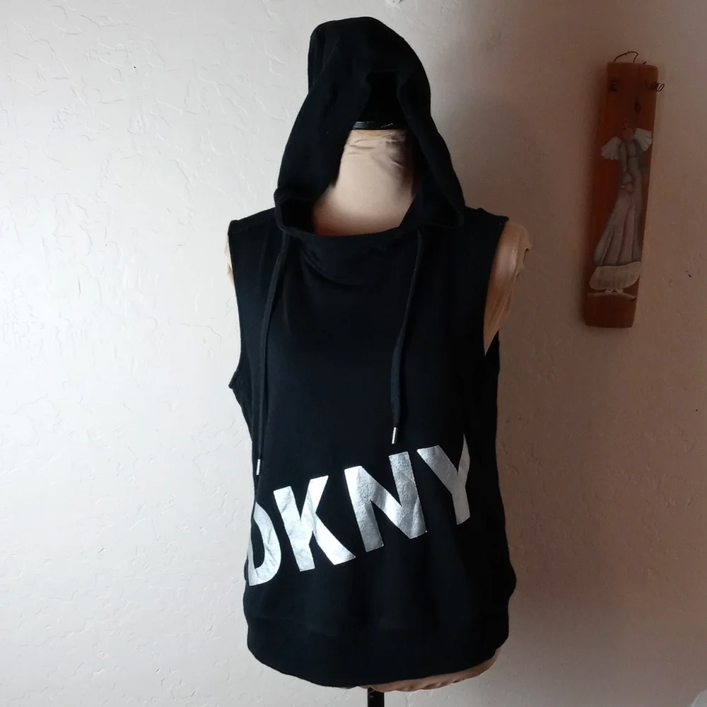 DKNY Sport Sleeveless Hooded Sweatshirt